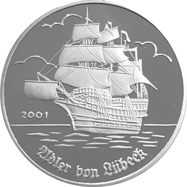 Togo 1.000 Francs 2001 - Segelschiff Adler von Lübeck - Silber PP