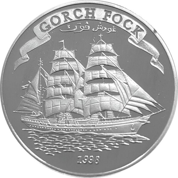 Somalia 5.000 Shillings 1998 - Großsegler "Gorch Fock" - Silber PP
