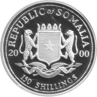 Somalia 150 Shillings 2000 - Christoph Kolumbus - Silber PP