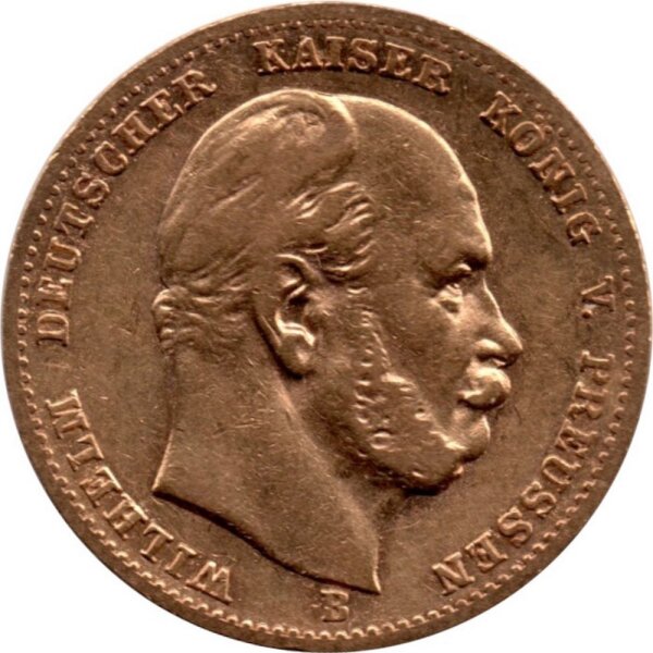J.245 Preußen 10 Mark 1874-1888 - Kaiser Wilhlem I. - Gold -ss