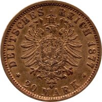 J.210 Hamburg 20 Mark 1875-1889 - Stadtwappen - Gold -ss