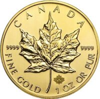 Kanada Maple Leaf div. 1 oz Gold 2. Wahl
