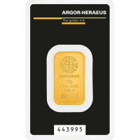 10 Gramm Goldbarren Argor-Heraeus | Neuware LBMA