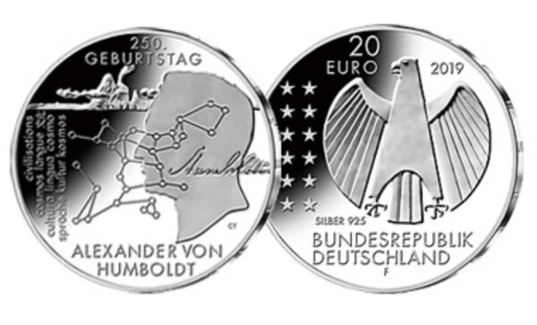 Deutschland 20 Euro 2019 250. Geburtstag Alexander von Humboldt - PP