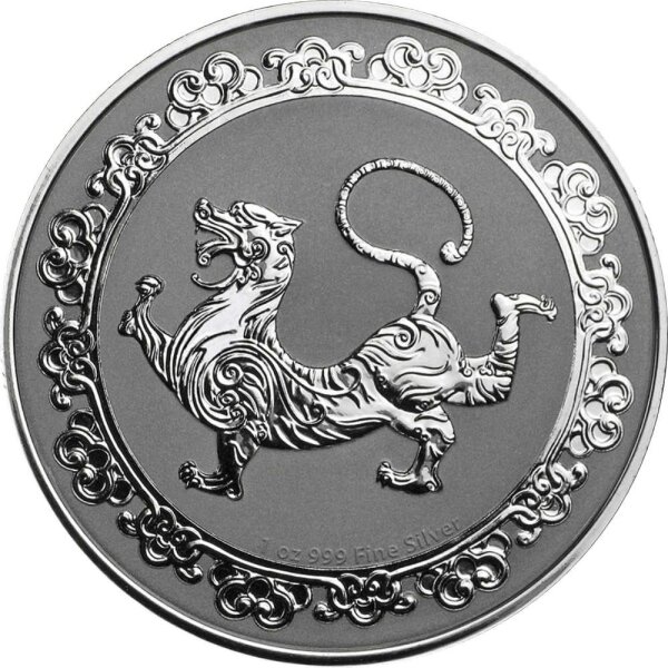 Niue Celestial Animals 2. Ausgabe 2019 The White Tiger 1 oz Silber