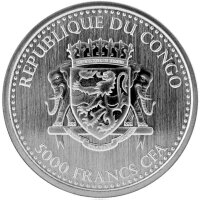 Kongo Gorilla 2015 1 oz Silber