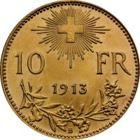 Schweiz 10 Franken Vreneli Gold