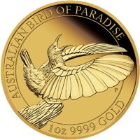 Australien Birds of Paradise 2019 - Viktoria 1 oz Gold PP incl. Etui