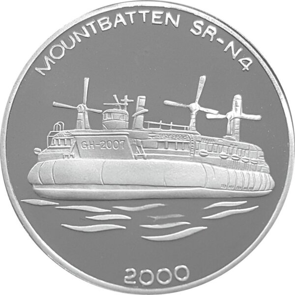 Nordkorea 5 Won 2000 - Luftkissenfahrzeug Mountbatten - Silber PP