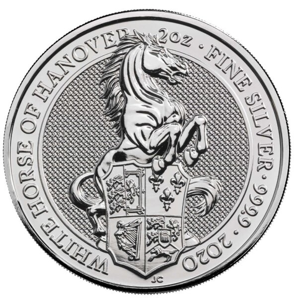 UK The Queen´s Beasts 9. Ausgabe 2020 White Horse 2 oz Silber | incl. Kapsel