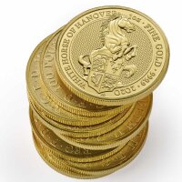 UK The Queen´s Beasts 9. Ausgabe 2020 White Horse 1 oz Gold
