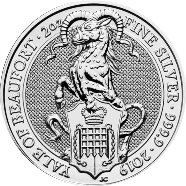 UK The Queen´s Beasts 7. Ausgabe 2019 Yale 2 oz Silber | incl. Kapsel