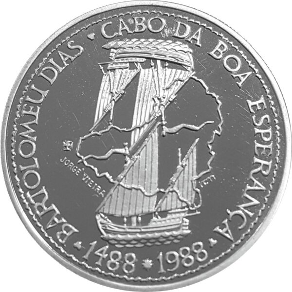 Portugal 100 Escudos 1988 - Bartolomeu Dias - Silber PP