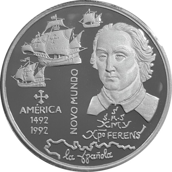 Portugal 200 Escudos 1992 Christoph Kolumbus - Silber PP