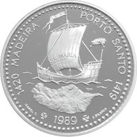 Portugal 100 Escudos 1989 - Madeira Porto Santo - Silber PP