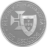 Portugal 100 Escudos 1989 - Madeira Porto Santo - Silber PP