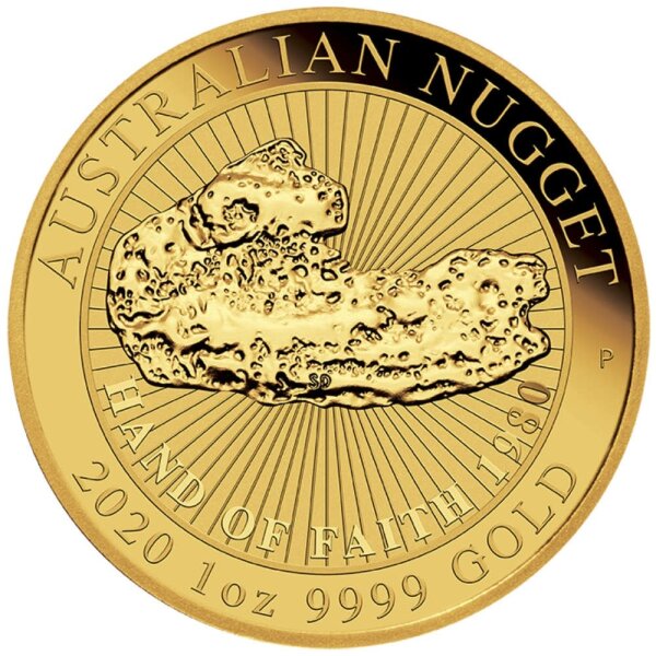 Australien Nugget 2. Ausgabe Hand of Faith 2020 1 oz Gold