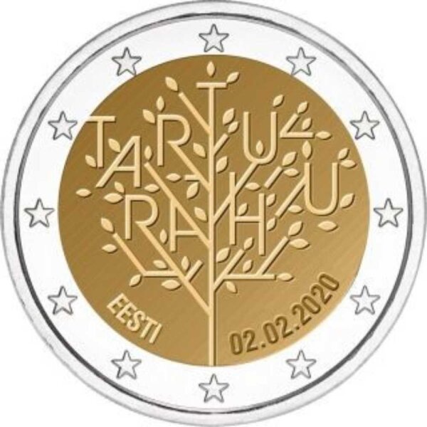 Estland 2 Euro 2020 "Frieden von Tartu"