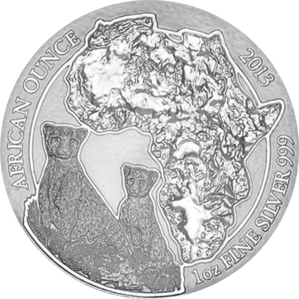 Ruanda African Ounce 2013 Gepard 1 oz Silber