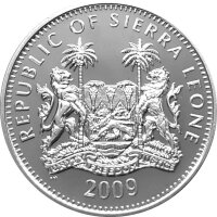 Sierra Leone 10 Dollars 2009 Olympiade Vancouver - Silber PP