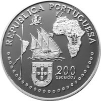 Portugal 200 Escudos 1994 Vertrag von Tordesillas -...