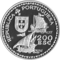 Portugal 200 Escudos 1994 - Heinrich der Seefahrer - Silber PP