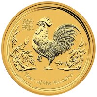 Australien Lunar II 2017 Jahr des Hahns 1/4 oz Gold