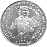 Niue 50 Dollars 1988 - Olympiade Steffi Graf - Silber