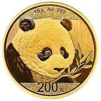 China Panda div. 15 Gramm Gold