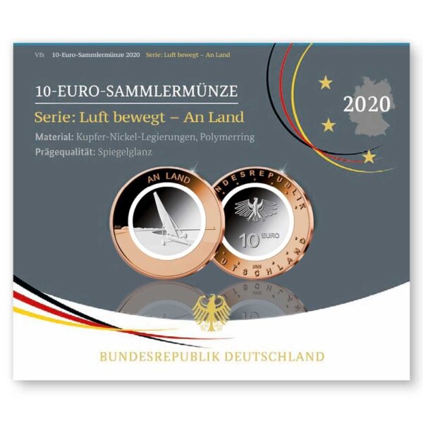 Deutschland 10 Euro 2020 "An Land" F Polierte Platte