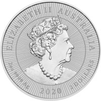 Australien Next Generation 2020 Kookaburra 2 oz Silber Piedfort