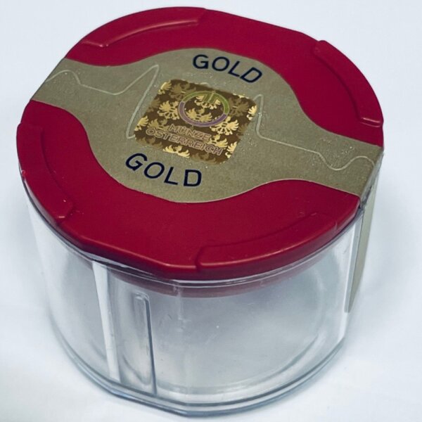 Ø 37,5 mm Leere Tube für 1 Unze Österreich Wiener Philharmoniker Gold- und Platinmünzen