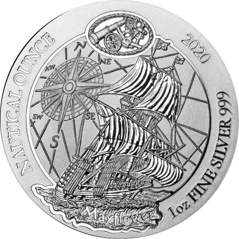 Ruanda Nautical 2020 Mayflower 1 oz Silber