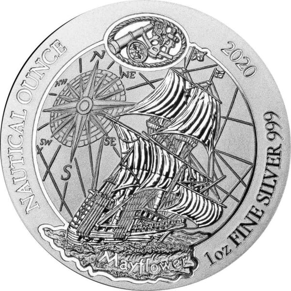 Ruanda Nautical 2020 Mayflower 1 oz Silber