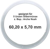 Ø 60,20 mm x 5,70 mm Münzkapseln für 5...