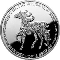 Tschad Celtic Animals Horse - Pferd 2020 1 oz Silber