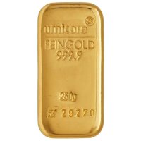 250 Gramm Goldbarren verschiedene Hersteller | LBMA