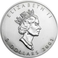 Kanada Maple Leaf 2001 1 oz Silber