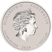 Australien Lunar II 2014 Jahr des Pferdes 1 oz Silber