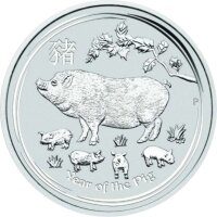 Australien Lunar II 2019 Jahr des Schweins 1 oz Silber
