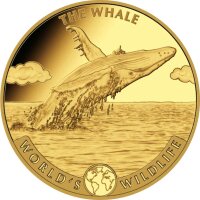 Kongo World´s Wildlife 2. Ausgabe 2020 Wal 1 oz Gold