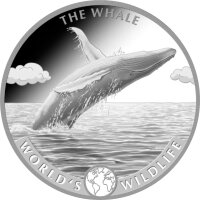 Kongo World´s Wildlife 2. Ausgabe 2020 Wal 1 oz Silber