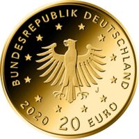Deutschland 20 Euro Heimische Vögel 2020 - J - "Weißstorch"