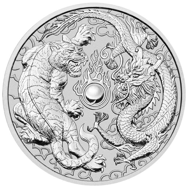 Australien Drachenserie 2018 Drache & Tiger 1 oz Silber