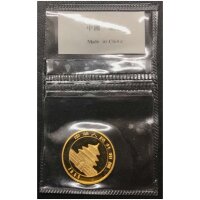 China Panda 1995 1/10 oz Gold - Original-Folie