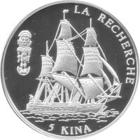 Papua Neuguinea 5 Kina 1997 - Dreimaster "La...