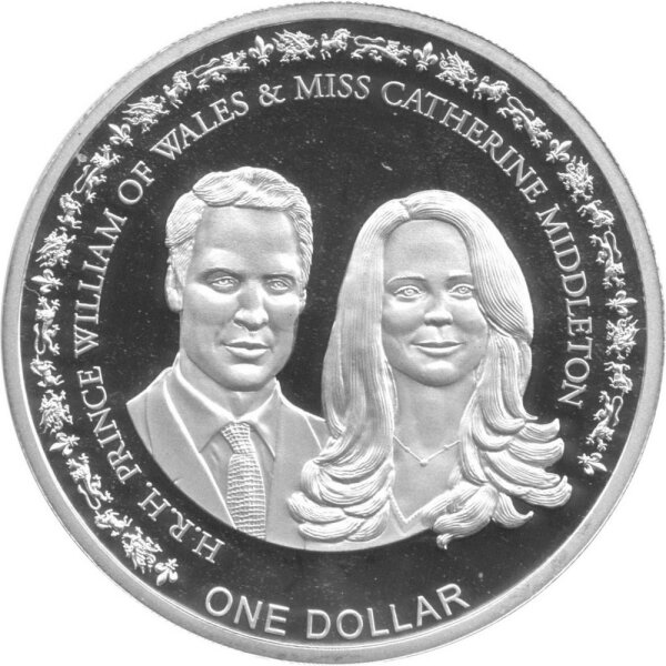 Niue 1 Dollar 2011 - Königliche Verlobung - Ku-Ni versilbert