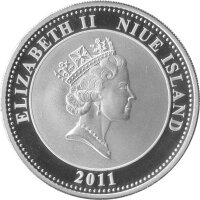 Niue 1 Dollar 2011 - Königliche Verlobung - Ku-Ni versilbert