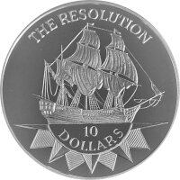 Niue 10 Dollars 1992 H.M.S. Resolution - Silber PP