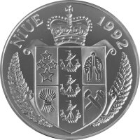 Niue 10 Dollars 1992 - H.M.S. Resolution - Silber PP